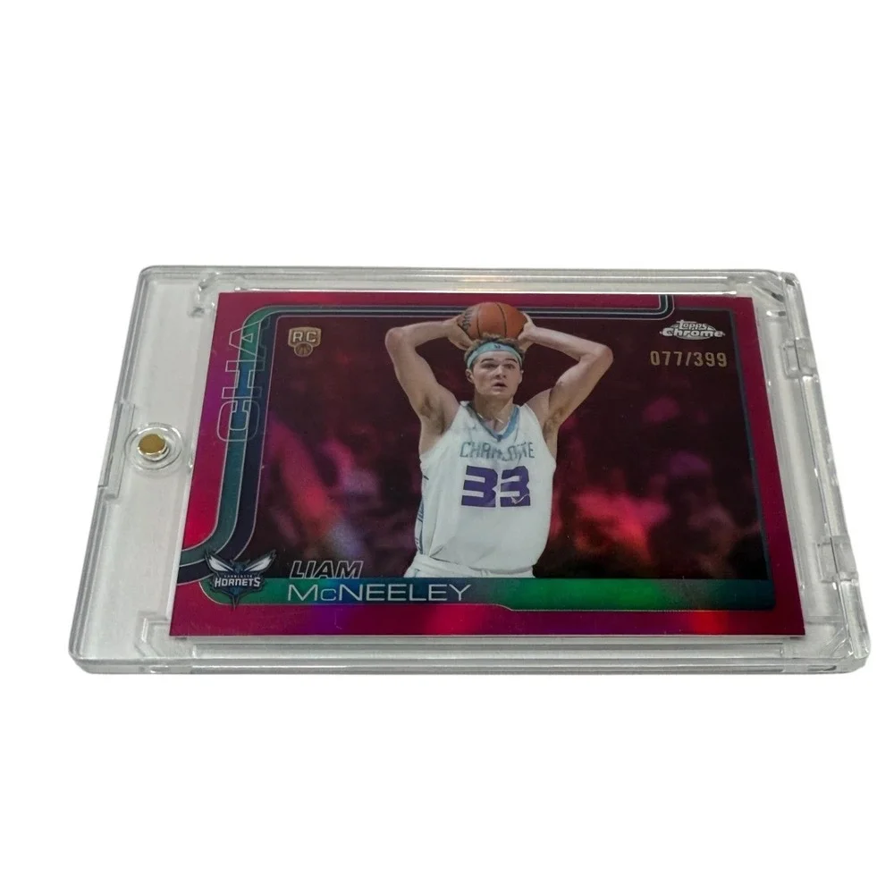 Liam McNeeley 2024-25 Topps Chrome Magenta Refractor RC Rookie 077/399 #279